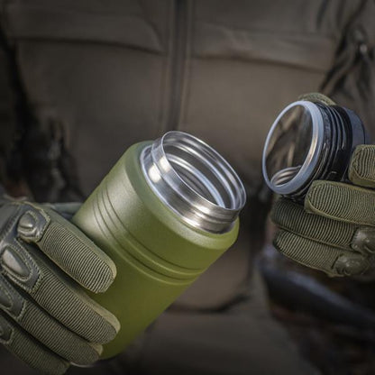 M-TAC（エムタック） Stainless 750 ml Thermos with Folding Spoon ステンレス サーモス 750ml フォールディングスプーン付き（60056001）