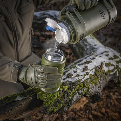 M-TAC（エムタック） Stainless 750 ml Thermos with Folding Spoon ステンレス サーモス 750ml フォールディングスプーン付き（60056001）