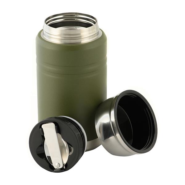 M-TAC（エムタック） Stainless 750 ml Thermos with Folding Spoon ステンレス サーモス 750ml フォールディングスプーン付き（60056001）