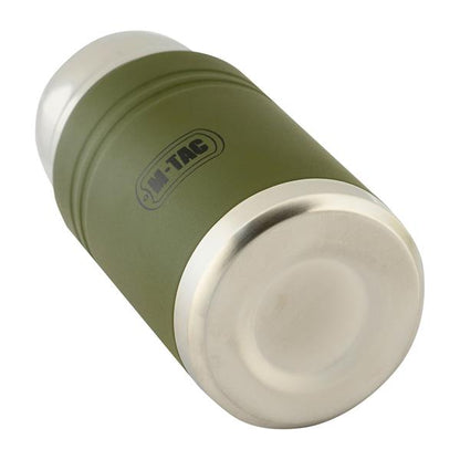 M-TAC（エムタック） Stainless 750 ml Thermos with Folding Spoon ステンレス サーモス 750ml フォールディングスプーン付き（60056001）