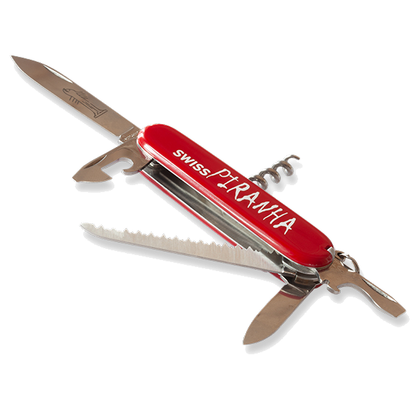 SwissPiranha（スイスピラニア）Camper Pocket Knife by Victorinox®（キャンパー ポケットナイフ バイ ビクトリノックス）13機能 マルチツール
