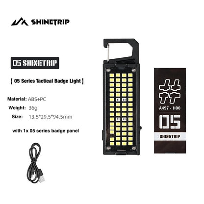 山趣（ShineTrip） ST-05シリーズ タクティカルエンブレムライト／ライトボードセット