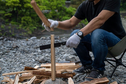 96【KURO】漆黒のナタ2本セット｜太型＆細型｜薪割り・焚き火対応ツール