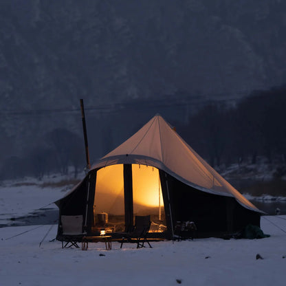 【KingCamp｜キングキャンプ】Khan Light｜400 & 500｜グレー｜T/Cグランピングテント（薪ストーブ対応・2サイズ展開）