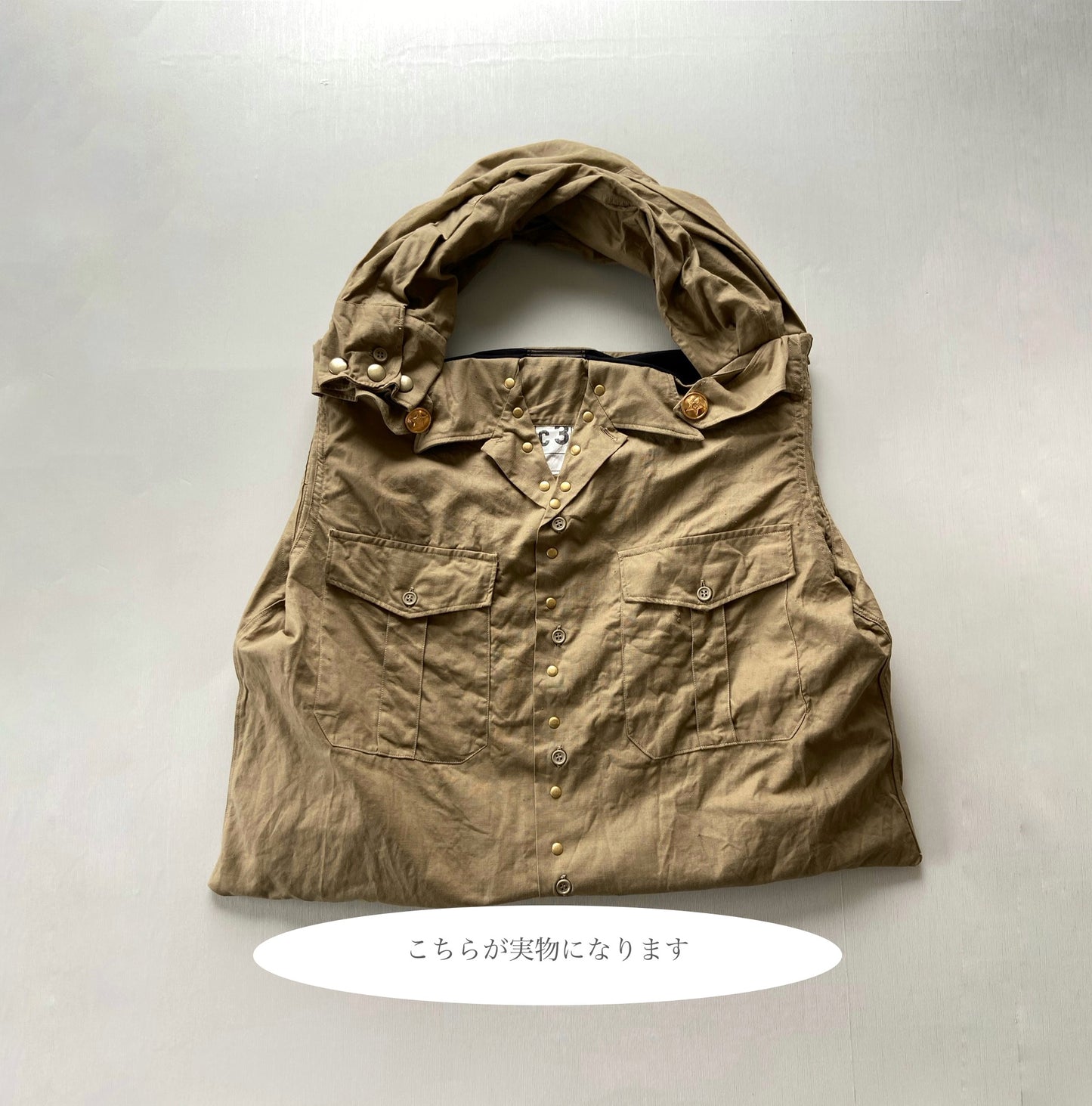 【Yabo】フランス軍ミリタリーリメイク 2WAYショルダーバッグ｜F2ジャケット＆M47チノシャツ使用｜A4対応・ユニセックス可