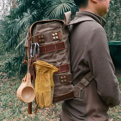 ビッグベア ブッシュクラフトバッグ 25L キャンバスヴィンテージ 本革バックパック BAG-01 Big Bear Bushcraft Bag