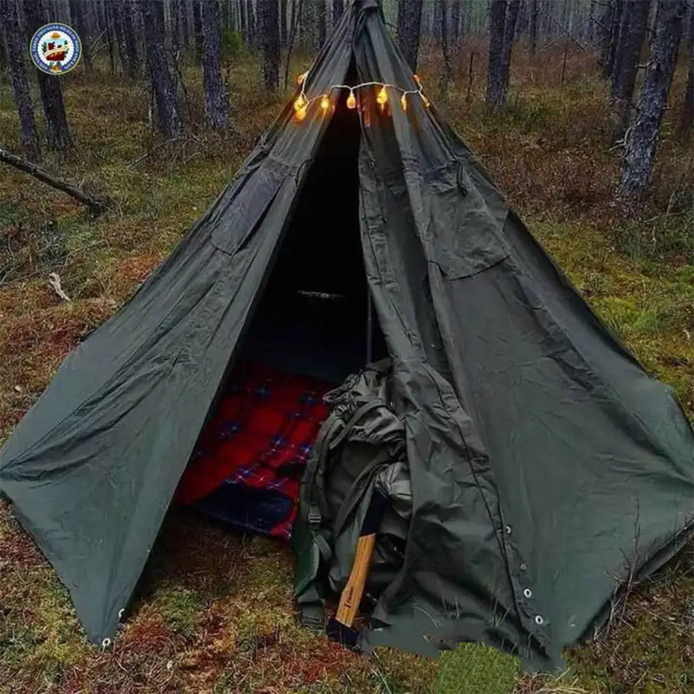 ビッグベア ブッシュクラフトポーランドテント ポーランド軍幕ポンチョテント 多機能ポンチョ Pyramid Tent-01 Big Bear  Bushcraft Poland Tent