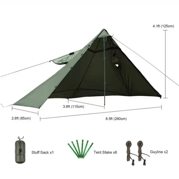 ビッグベア BCテント ポーランド軍幕ポンチョテント ポーランドポンチョテント Pyramid Tent-02 Big Bear Polish Army Poncho Tent