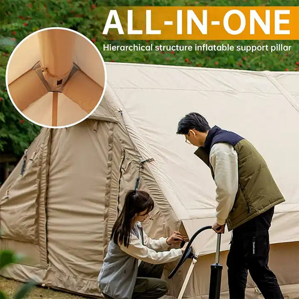 Big Bear Cotton Inflatable Tent ビッグベア コットンインフレータブルテント 大型ロッジ型テント エアーテント  ビンテージテント ポンプ付き Tent-I1