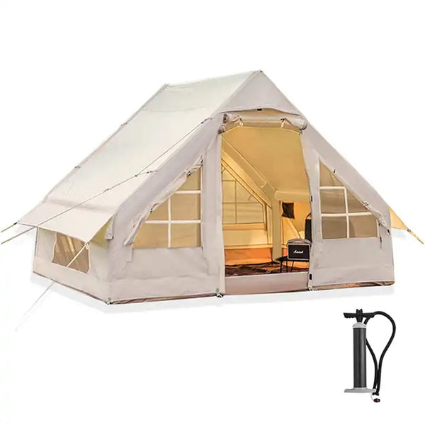Big Bear Cotton Inflatable Tent ビッグベア コットンインフレータブルテント 大型ロッジ型テント エアーテント ビンテージテント ポンプ付き Tent-I1