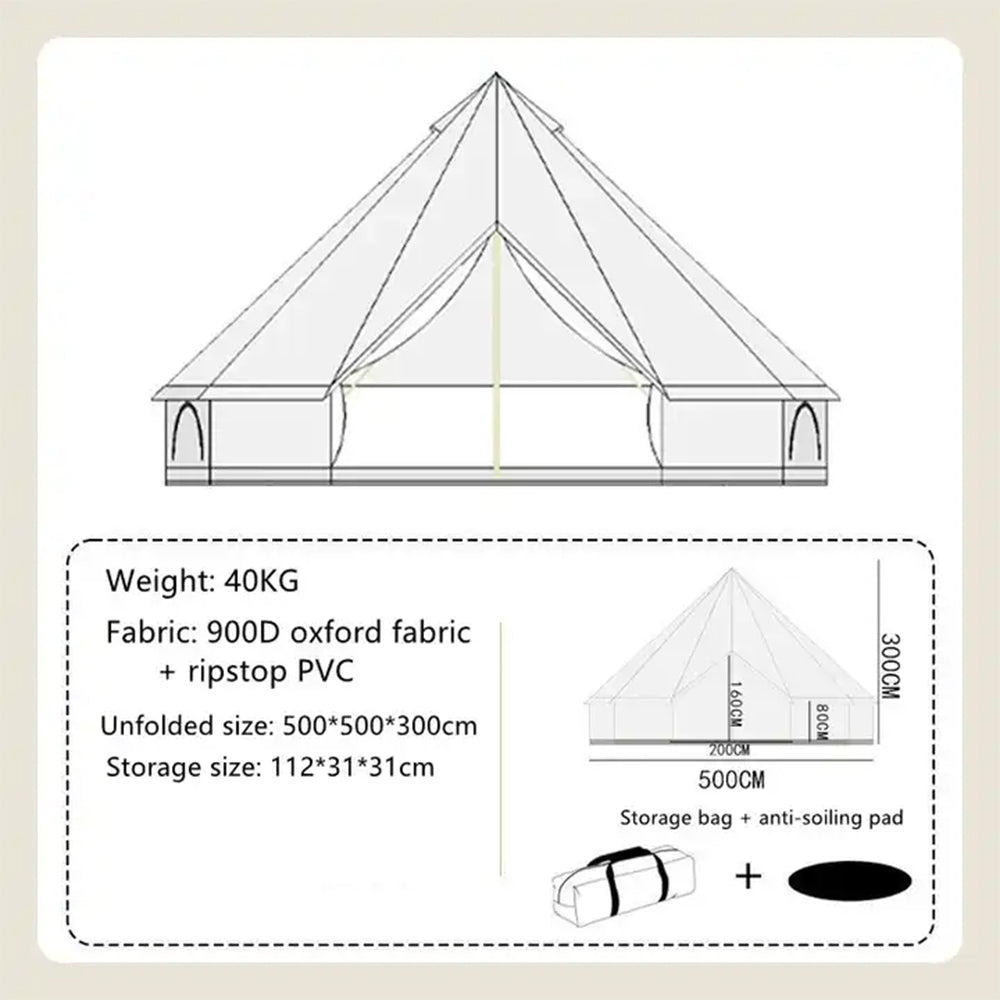 Big Bear Oxford cloth Bell Tent 3M／4M／5M／6M ビッグベア オックスフォードベルテント ティピーテント Tent-P4