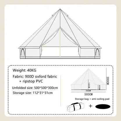 Big Bear Oxford cloth Bell Tent 3M／4M／5M／6M ビッグベア オックスフォードベルテント ティピーテント Tent-P4