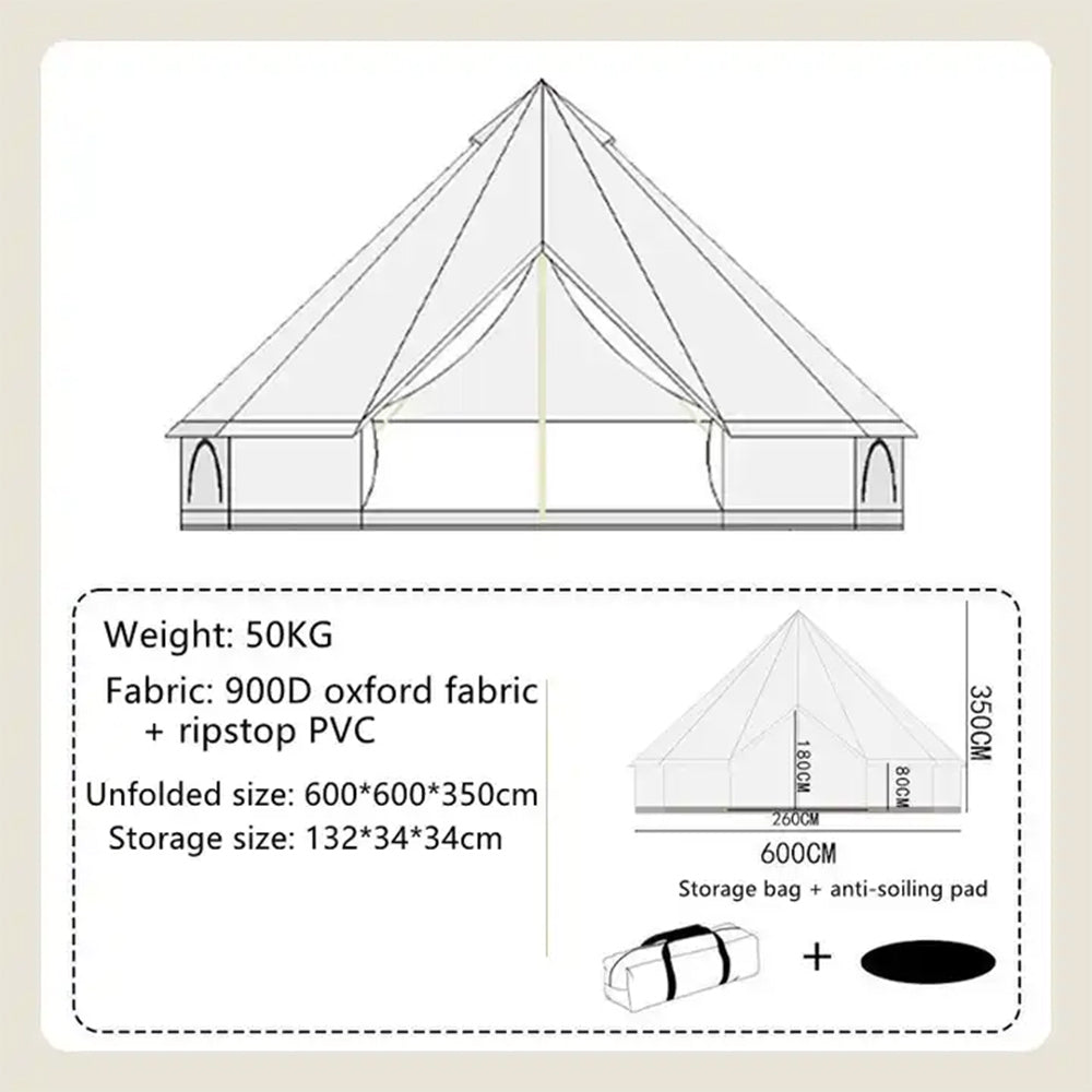 Big Bear Oxford cloth Bell Tent 3M／4M／5M／6M ビッグベア オックスフォードベルテント ティピーテント Tent-P4