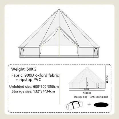 Big Bear Oxford cloth Bell Tent 3M／4M／5M／6M ビッグベア オックスフォードベルテント ティピーテント Tent-P4