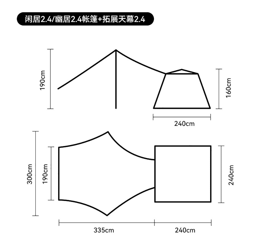 BLACKDOG OUTDOOR Idle Tent Canopy ブラックドッグ アイドルテントキャノピー タープ 天幕