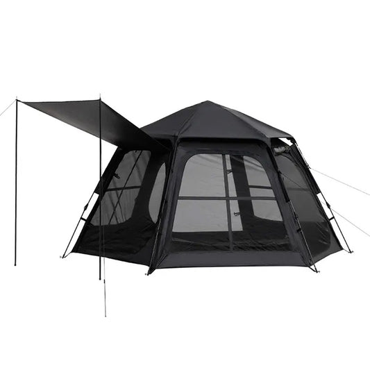 BLACKDOG OUTDOOR Canopy 2-in-1 Thick Rainproof Automatic Hexagon Tent ブラックドッグ ヘキサテント 自動テント