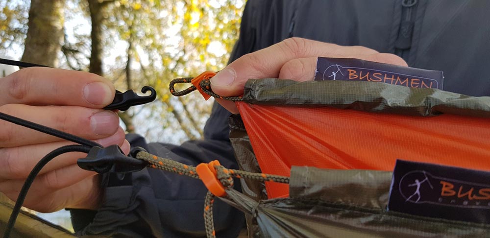 ブッシュメントラベルギア グローアンダーキルト 純グースダウン ハンモック 寝袋 トップキルト BUSHMEN Travel Gear GLOW Under quilt -2℃ -12℃