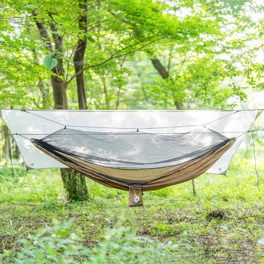 ブッシュクラフト ウルトラライト バグプルーフ ハンモック 2.0 フルセット カーキ グレー Bush Craft Ultralight Bugproof Hammock 2.0 Fullset