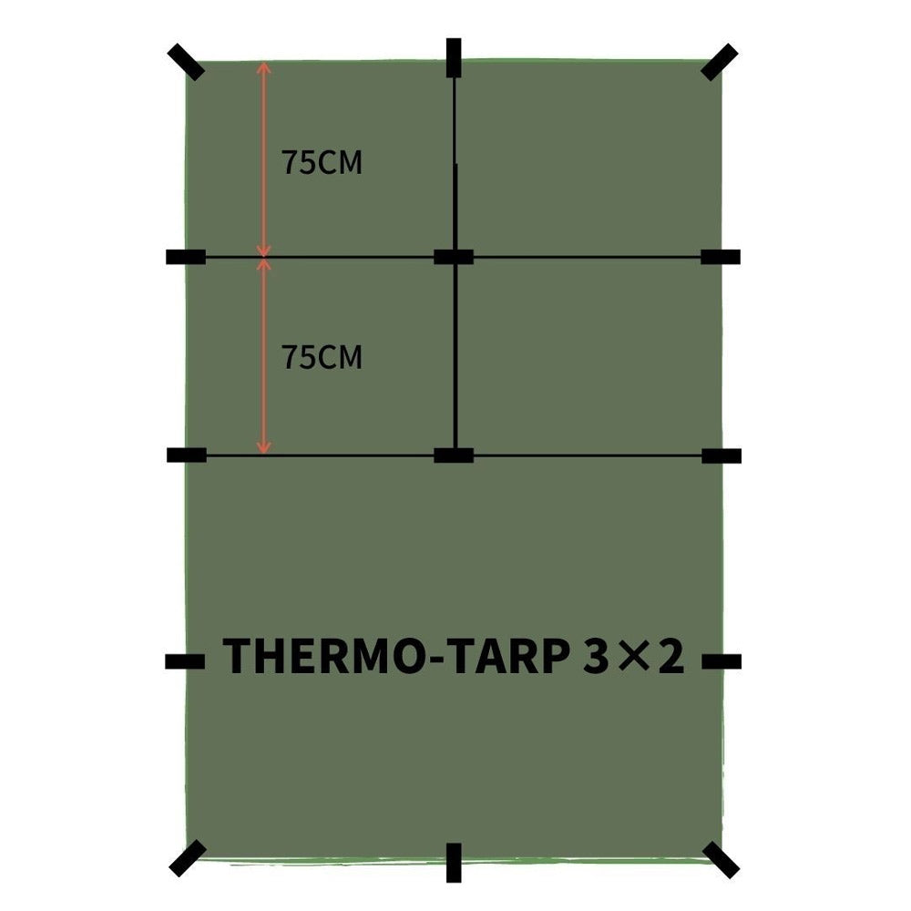 ブッシュメントラベルギア サーモタープ オリーブ BUSHMEN Travel Gear THERMO Tarp olive