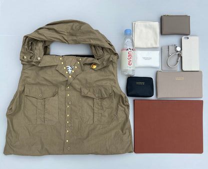 【Yabo】フランス軍ミリタリーリメイク 2WAYショルダーバッグ｜F2ジャケット＆M47チノシャツ使用｜A4対応・ユニセックス可