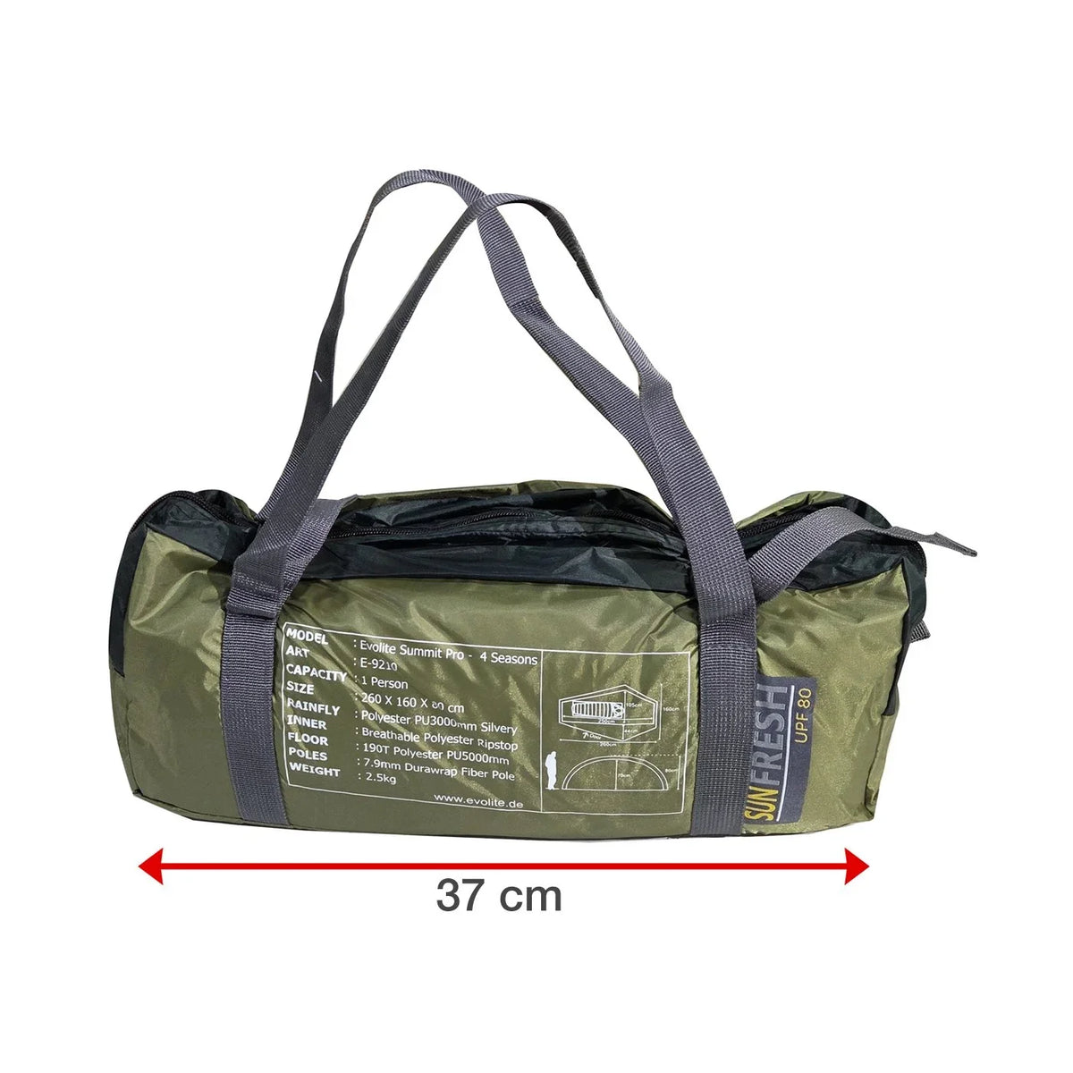 Evolite（エボライト）Summit Pro Tent Sun Fresh UPF80（サミットプロ テント）1人用 4シーズン トンネル型ドームテント