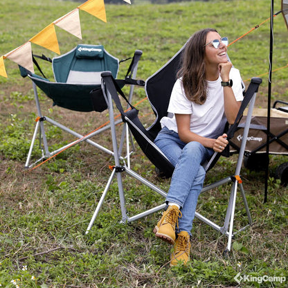 【KingCamp｜キングキャンプ】ORCHID C10 ハンモックロッキングチェア｜折りたたみ式 揺り椅子 肘掛け・枕付き