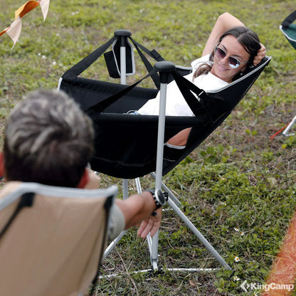 【KingCamp｜キングキャンプ】ORCHID C10 ハンモックロッキングチェア｜折りたたみ式 揺り椅子 肘掛け・枕付き
