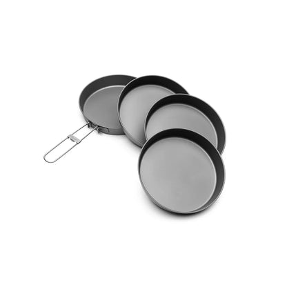 TOAKS（トークス） Titanium D-165mm (6.5") Deep Pan Set 4 PCS チタン D165mm ディープパンセット フライパン＆プレート3枚セット CS-10