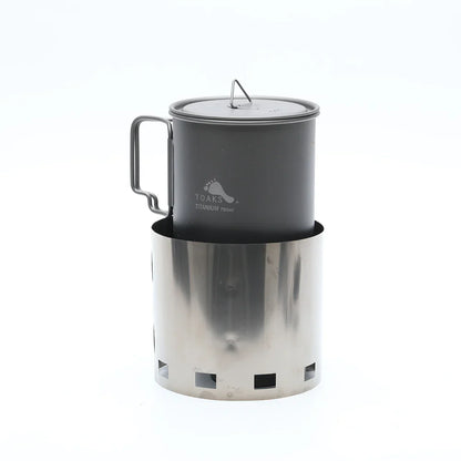 TOAKS（トークス） Windscreen Stand, Alcohol Stove and Pot-750 Combo チタン アルコールストーブ クックセット 750mlポット付き CS-13