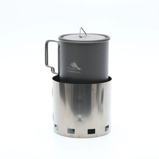 TOAKS（トークス） Windscreen Stand, Alcohol Stove and Pot-750 Combo チタン アルコールストーブ クックセット 750mlポット付き CS-13