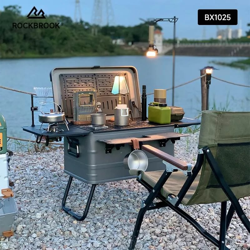 ロックブルック 20周年限定版 50L 30L アルミテーブルボックス Rockbrook 50L 30L GREY/BLACK Aluminum Table Box KARGO ANNI2024 BX1025 BX1026