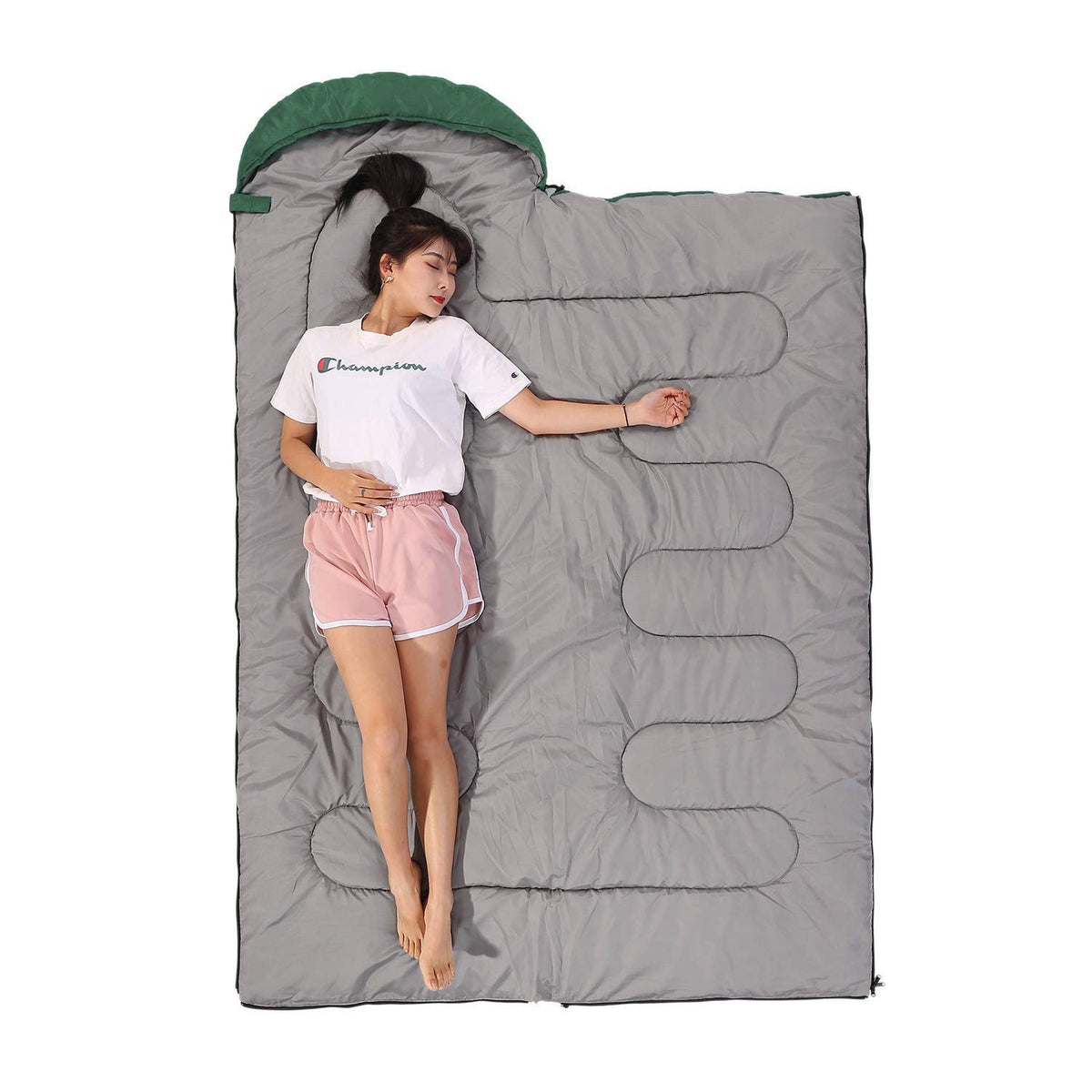 Evolite（エボライト）Camper Pro SQ Connectable Double Sleeping Bag 0°C キャンパープロSQ 2人用連結式化繊シュラフ 2点セット