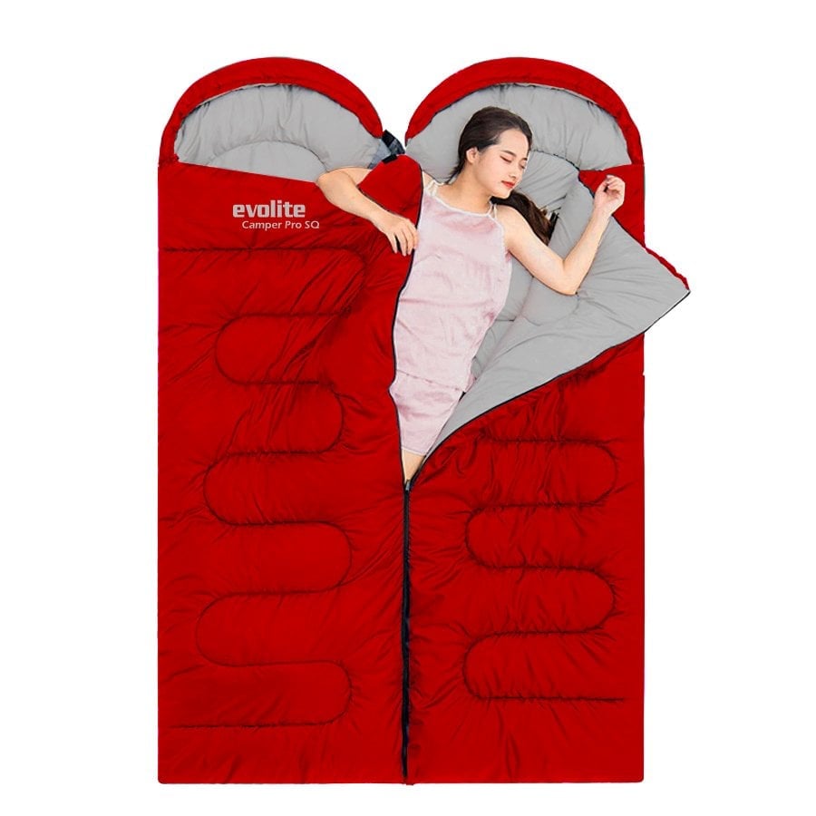 Evolite（エボライト）Camper Pro SQ Connectable Double Sleeping Bag 0°C キャンパープロSQ 2人用連結式化繊シュラフ 2点セット