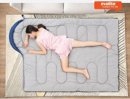 Evolite（エボライト）Camper Pro SQ Connectable Double Sleeping Bag 0°C キャンパープロSQ 2人用連結式化繊シュラフ 2点セット