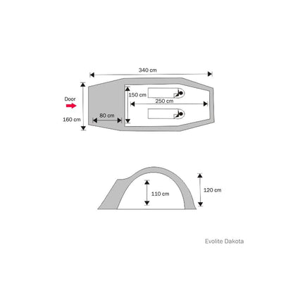 Evolite（エボライト）Dakota 4 Season Tent（ダコタ 4シーズンテント）2人用 ダブルウォールテント