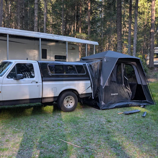 【KingCamp｜キングキャンプ】BOUNDLESS X3 SUVクイックカーテント｜ムービースクリーン付き 5人用 280×280×220cm（ブラック）