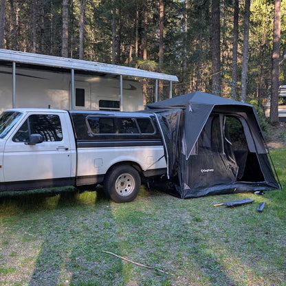 【KingCamp｜キングキャンプ】BOUNDLESS X3 SUVクイックカーテント｜ムービースクリーン付き 5人用 280×280×220cm（ブラック）