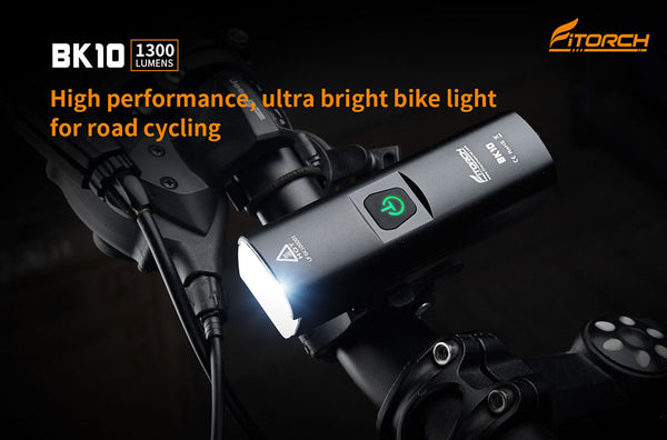 Fitorch BK10 1300 lumens ULTRA BRIGHT RECHARGEABLE BICYCLE LIGHT フィトーチ 超高輝度充電式自転車ライト 1300ルーメン LED フロントライト