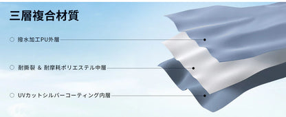 【KingCamp｜キングキャンプ】Boundless X6｜カーサイドテント｜3WAY使用可能・SUV対応（独立・タープ切替可）