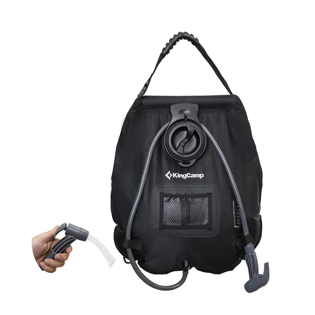 【KingCamp｜キングキャンプ】ポータブルシャワーバッグ 20L｜ソーラー加熱式 アウトドア簡易シャワー