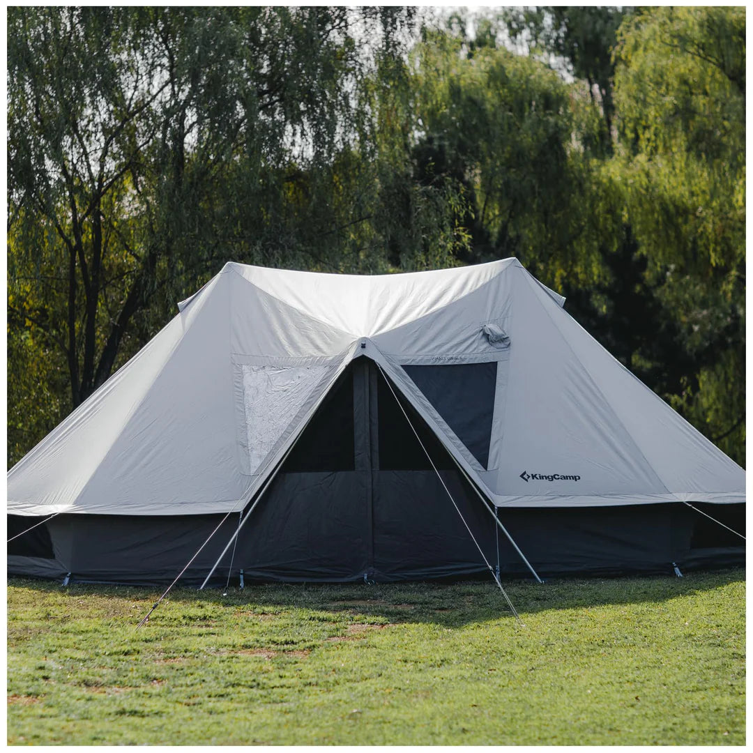 【KingCamp｜キングキャンプ】Khan Palace｜グレー｜超大型T/Cグランピングテント（煙突穴付・二重構造）