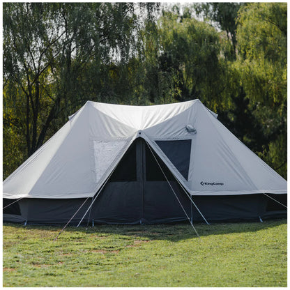 【KingCamp｜キングキャンプ】Khan Palace｜グレー｜超大型T/Cグランピングテント（煙突穴付・二重構造）