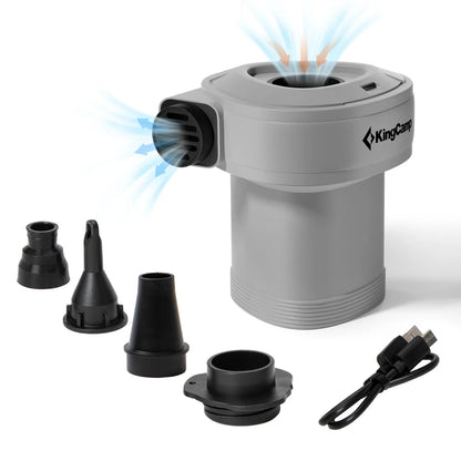 【KingCamp｜キングキャンプ】AIR PUMP｜電動エアーポンプ USB充電式 4種類ノズル付き