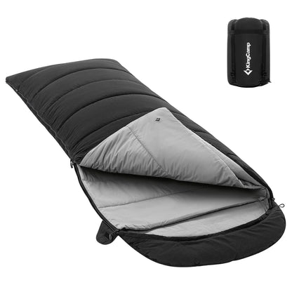 【KingCamp｜キングキャンプ】KAUAI 400｜3in1封筒型寝袋＆ブランケット｜フランネル裏地・オールシーズン対応