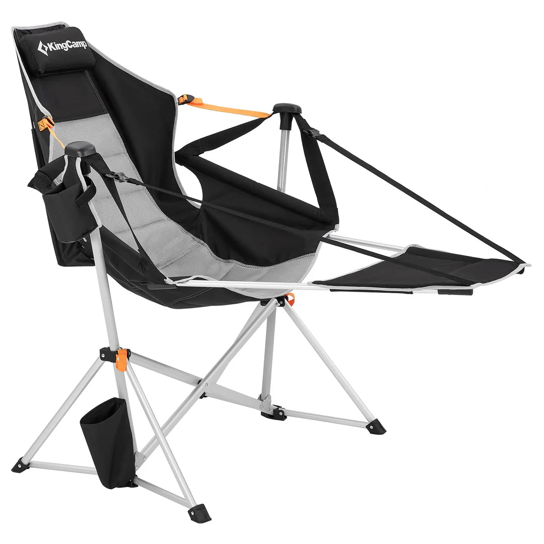 【KingCamp｜キングキャンプ】ORCHID C20 ハンモックロッキングチェア｜フットレスト付き 折りたたみ式 揺り椅子