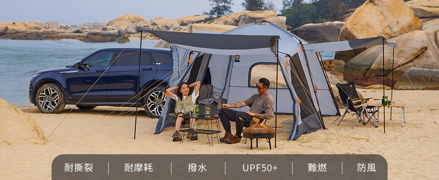 【KingCamp｜キングキャンプ】Boundless X6｜カーサイドテント｜3WAY使用可能・SUV対応（独立・タープ切替可）
