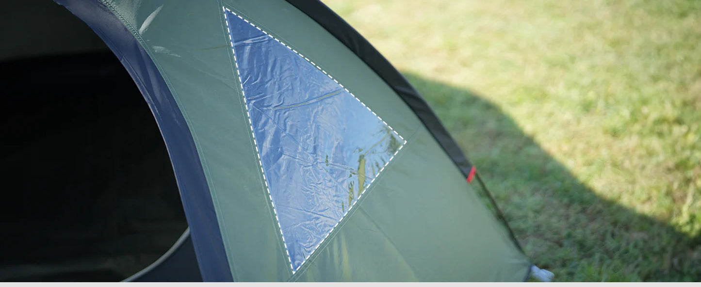 【KingCamp｜キングキャンプ】ドームテント拡張テント 2〜4人用｜前庭付き・4シーズン対応（ベージュ／グリーン）