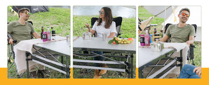 【KingCamp｜キングキャンプ】アウトドアテーブル アルミキャンプ ロールテーブル（ブラック／シルバー）