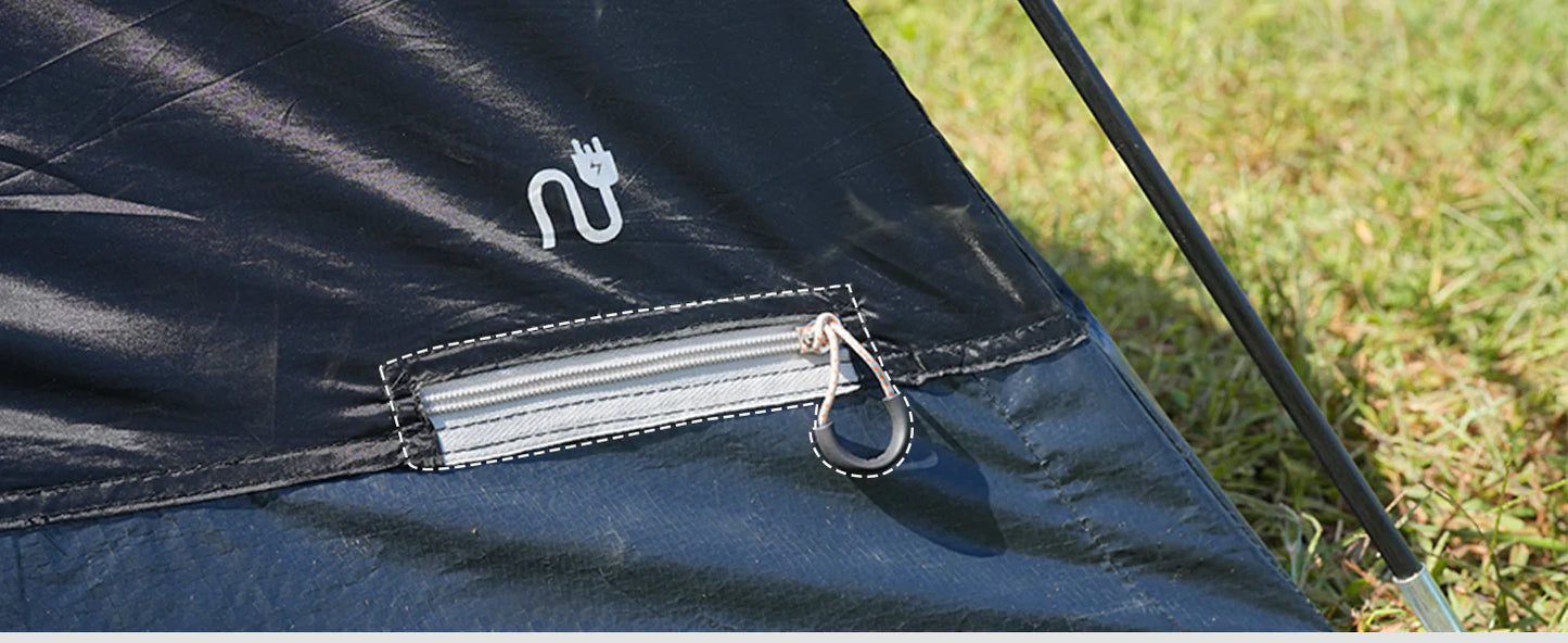 【KingCamp｜キングキャンプ】ドームテント拡張テント 2〜4人用｜前庭付き・4シーズン対応（ベージュ／グリーン）