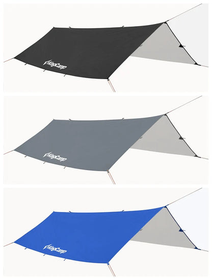 【KingCamp｜キングキャンプ】防水・UVカットタープ｜キャンプ用レクタタープ 全9バリエーション（3×3m／3×4m／3×5m／ブラック・グレー・ブルー）
